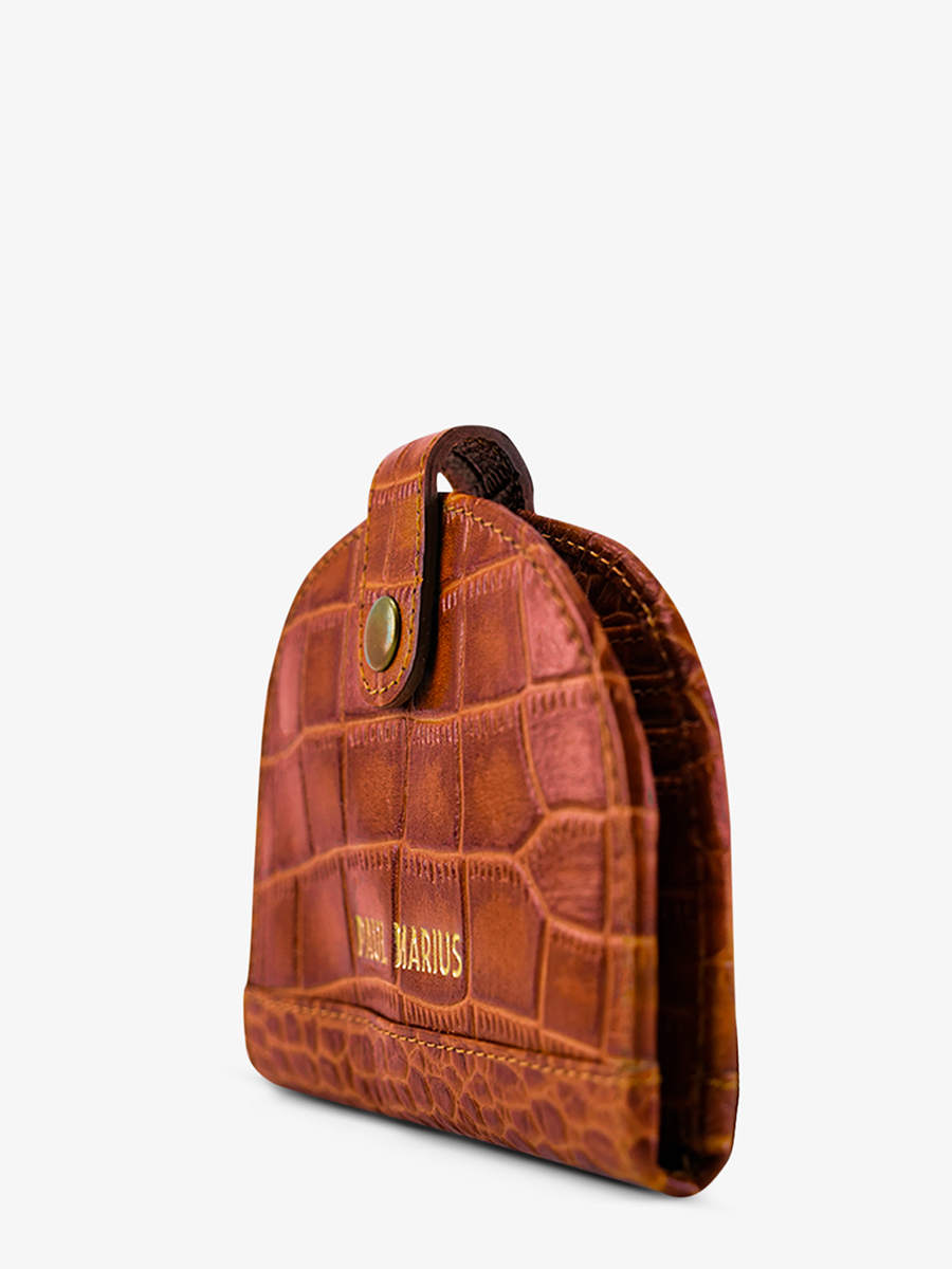 foto-vista-laterale-portafoglio-in-pelle-donna-leportefeuille-manon-n2-alligator-marrone-paul-marius-m33-a-l