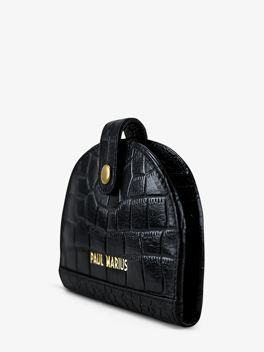 foto-vista-laterale-portafoglio-in-pelle-donna-leportefeuille-manon-n2-alligator-nero-paul-marius-m33-a-b