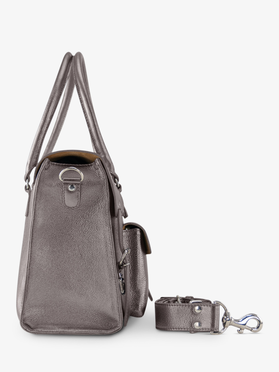 foto-vista-lato-borsa-a-mano-in-pelle-argento-lerive-gauche-m-acciaio-paul-marius-w01m-gm