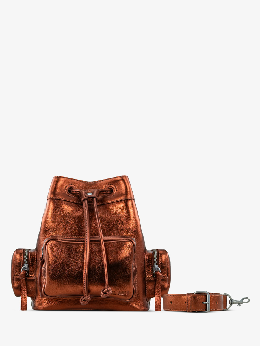 borsa-a-secchiello-in-pelle-ramata-leseau-90s-ginger-vista-frontale-w57-m-o