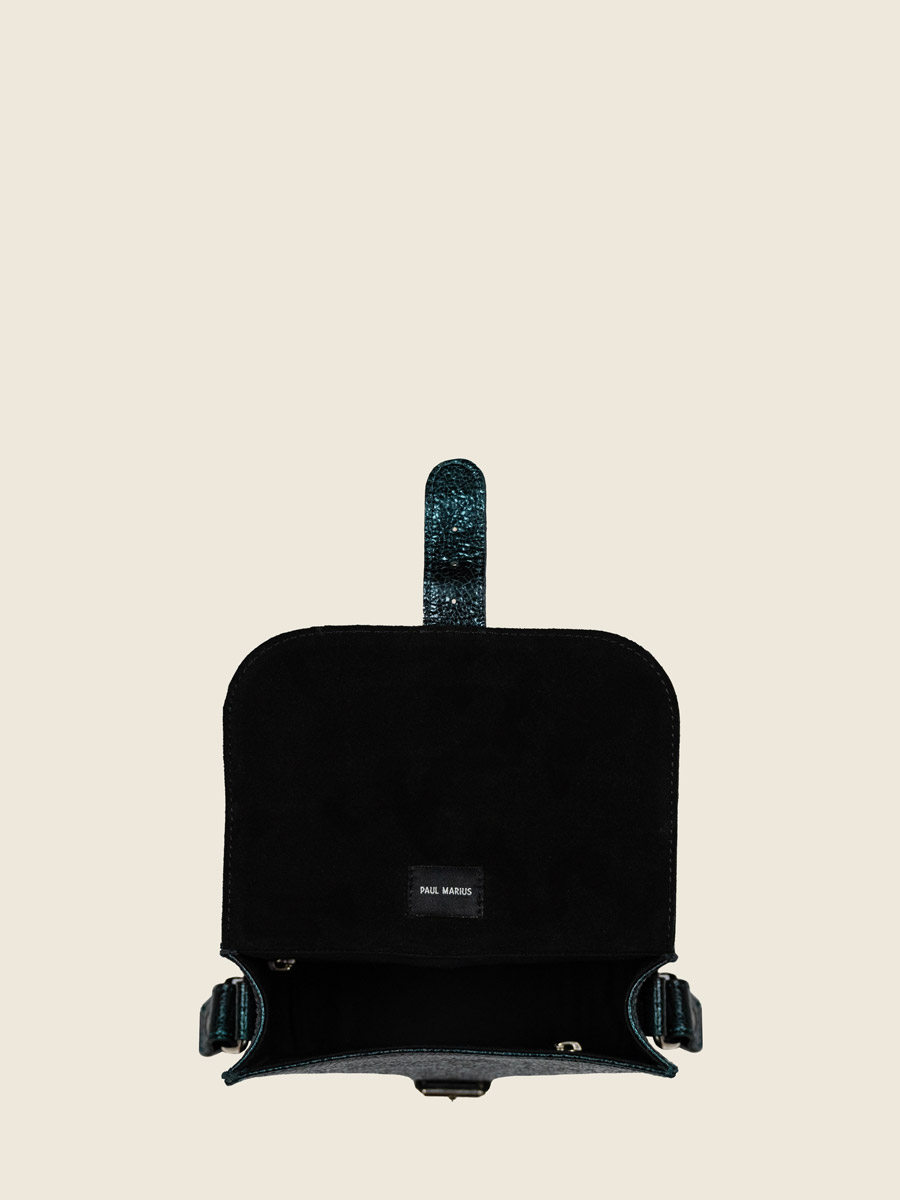 piccola-borsa-a-tracolla-in-pelle-da-donna-verde-scintillante-lessentiel-minuit-vista-interna-m21-m-gr