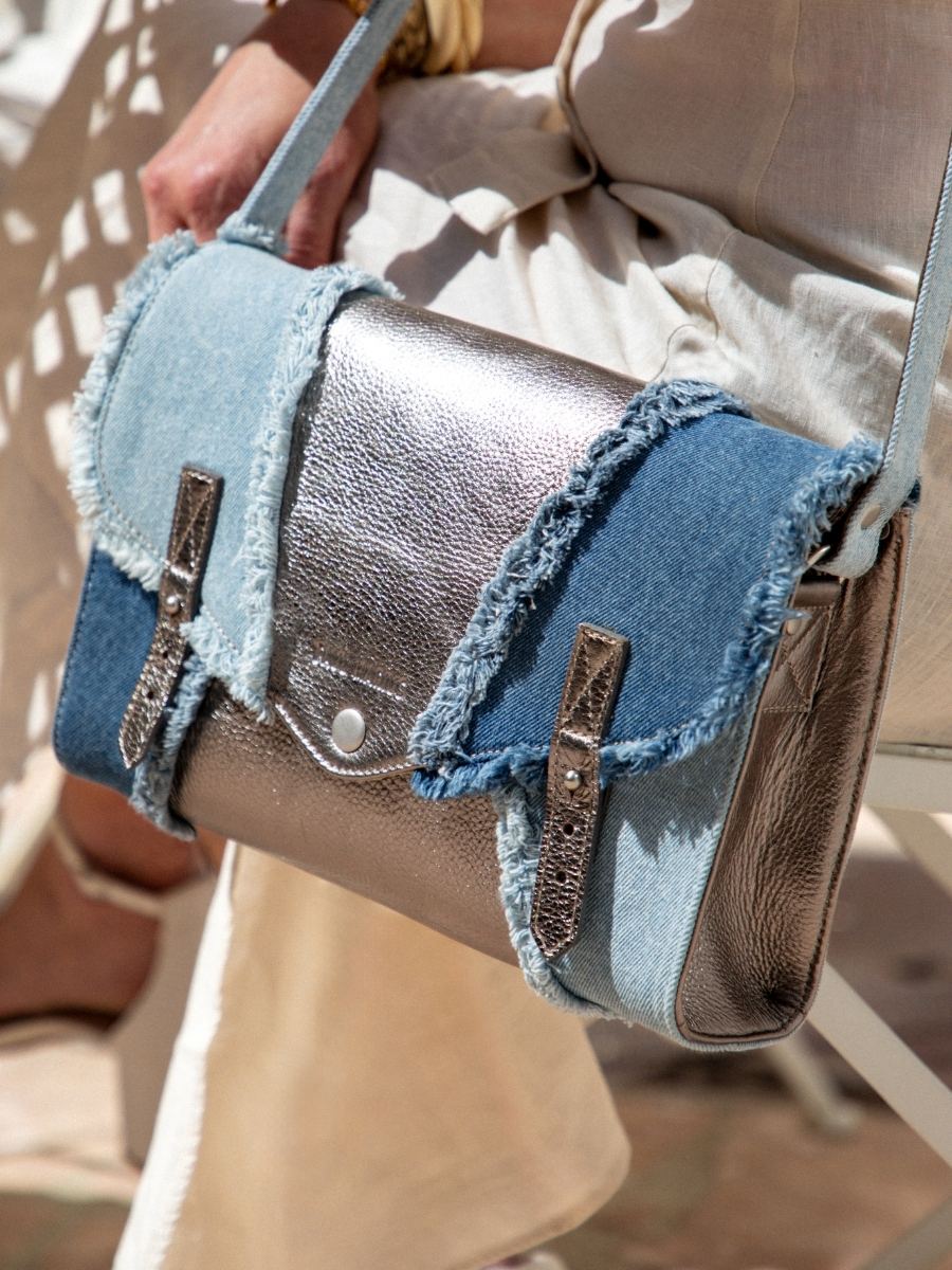 foto-vista-zoom-materiale-borsa-a-tramonto-in-denim-argento-donna-l-indispensable-denim-acciaio-paul-marius-w08-gm-denim