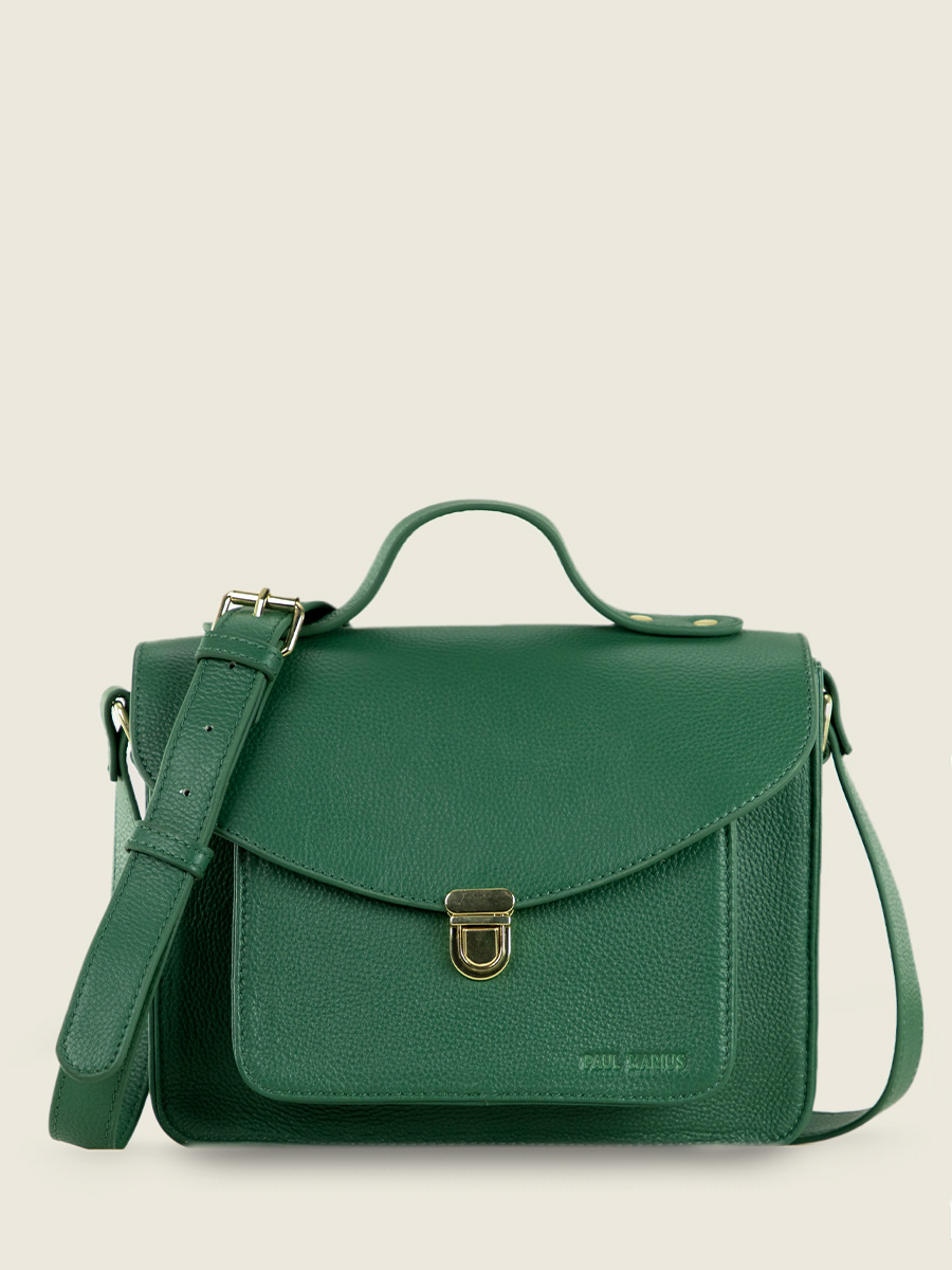 foto-vista-laterale-borsa-a-mano-in-pelle-verde-mademoiselle-george-azur-verde-imperiale-paul-marius-w05-az-gr