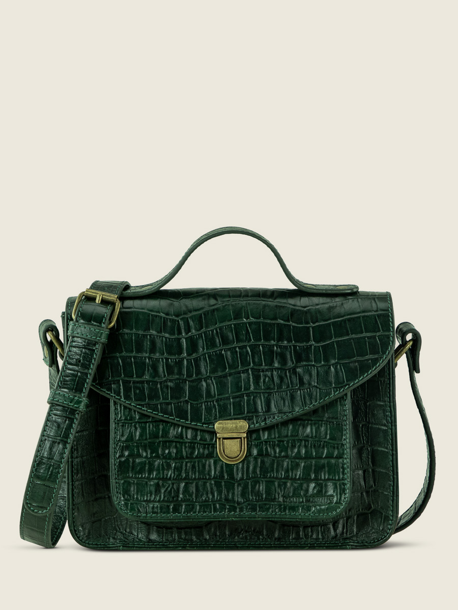 foto-vista-frontale-borsa-a-mano-in-pelle-malachite-mademoiselle-george-heritage-paul-marius-w05-cr-dg