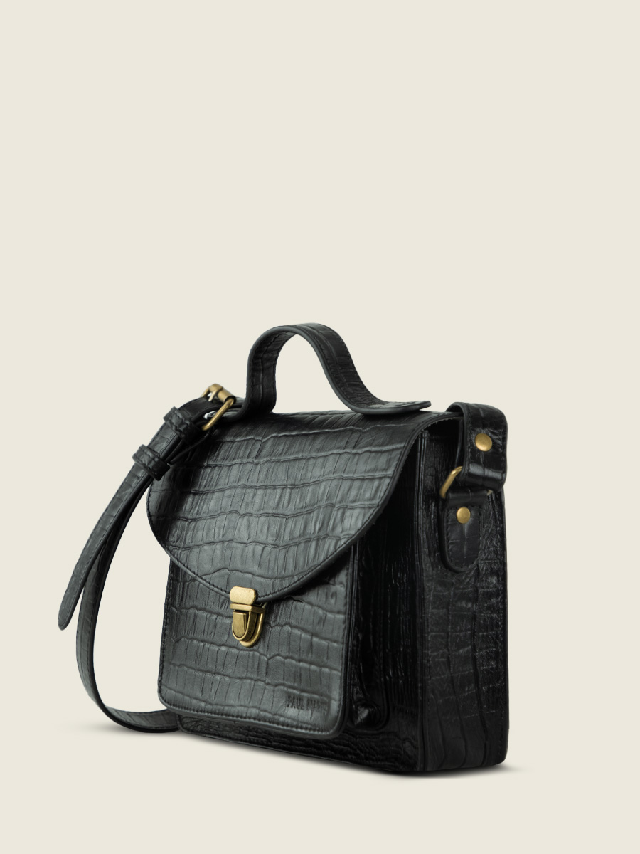 foto-vista-lato-borsa-a-mano-in-pelle-nera-corvino-mademoiselle-george-heritage-paul-marius-w05-cr-b
