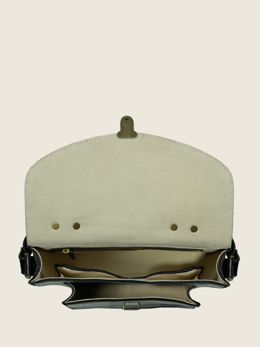 foto-vista-interna-borsa-mano-in-pelle-nera-d'avorio-mademoiselle-george-heritage-paul-marius-w05-cr-b