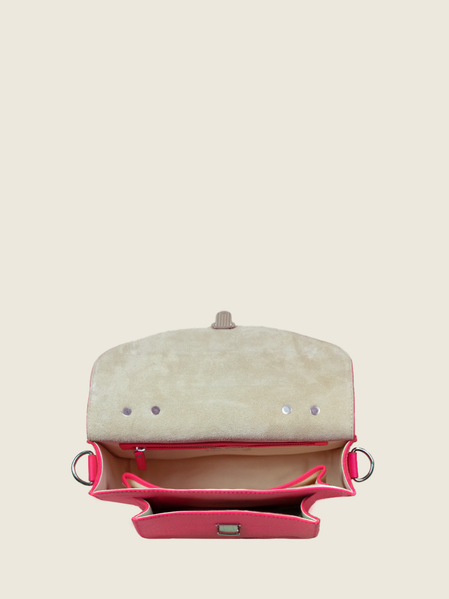 foto-vista-interior-borsa-mano-in-pelle-rosa-mademoiselle-george-neon-paul-marius-w05-ne-pi