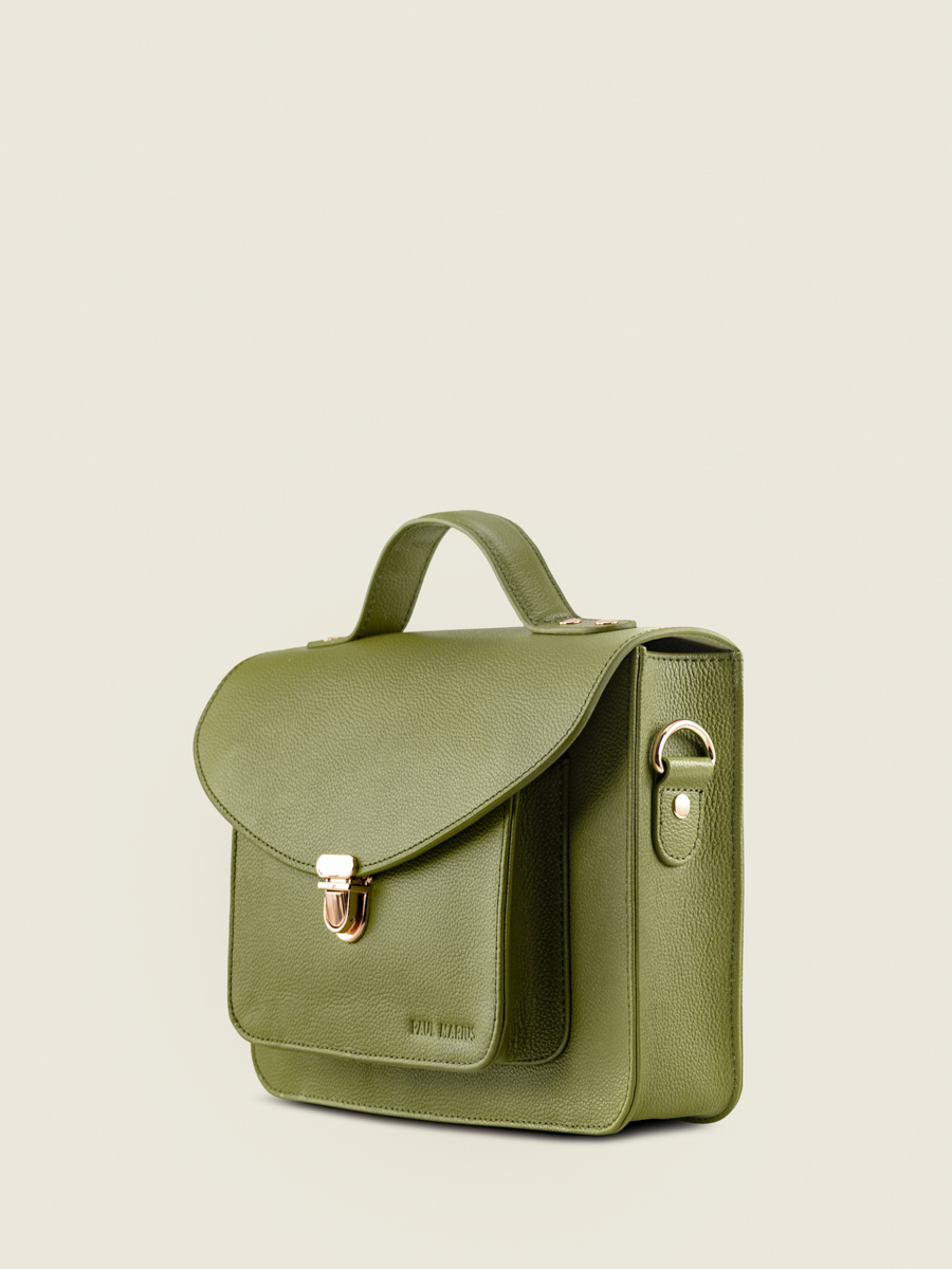 borsa-a-tramoggia-in-pelle-mademoiselle-george-n2-verde-oliva-vista-laterale-w105-gr-o
