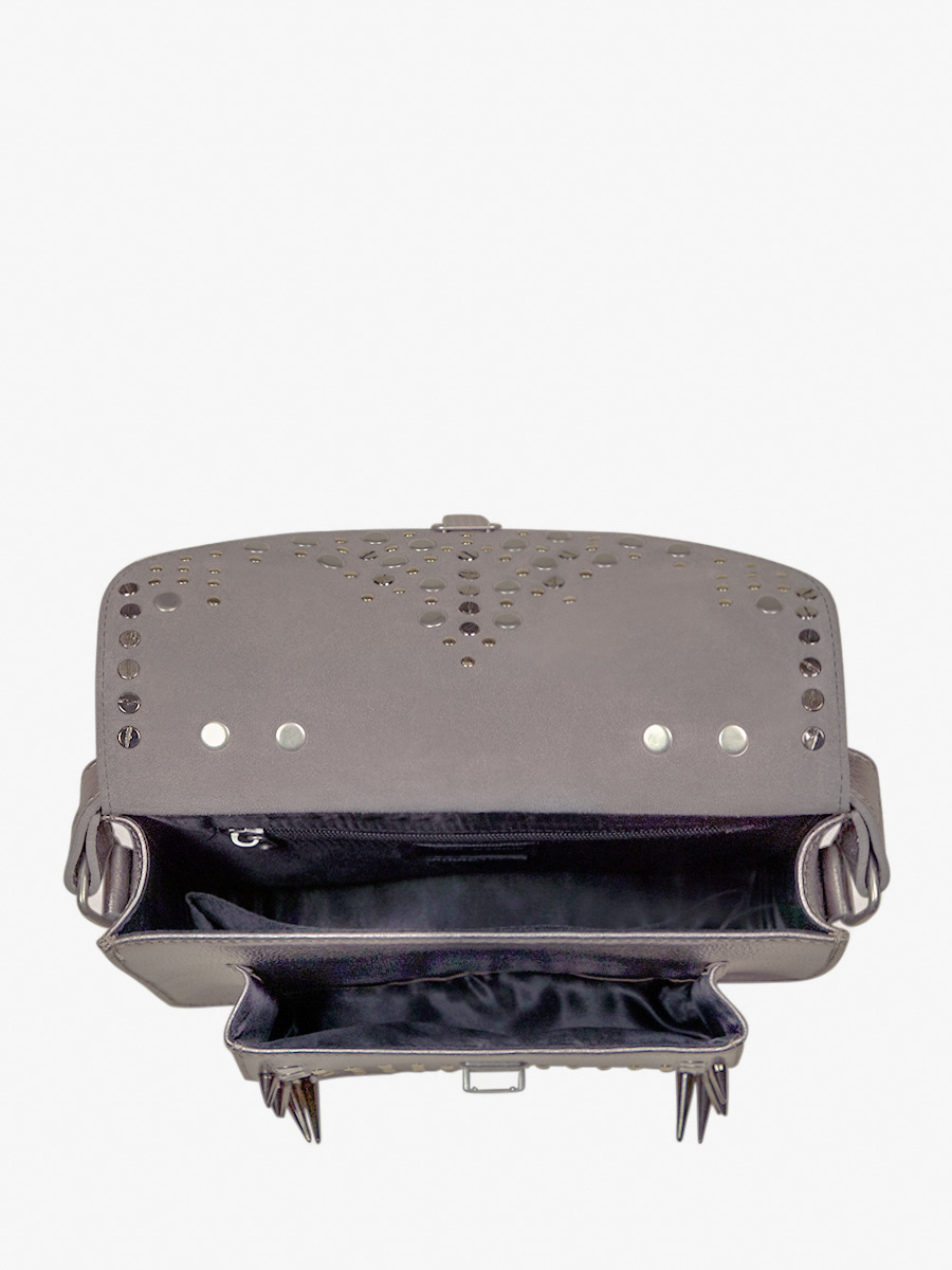 foto-vista-interna-borsa-a-tramoggia-in-pelle-argento-mademoiselle-george-edizione-nera-opus-paul-marius-w05-bed-op4-gm