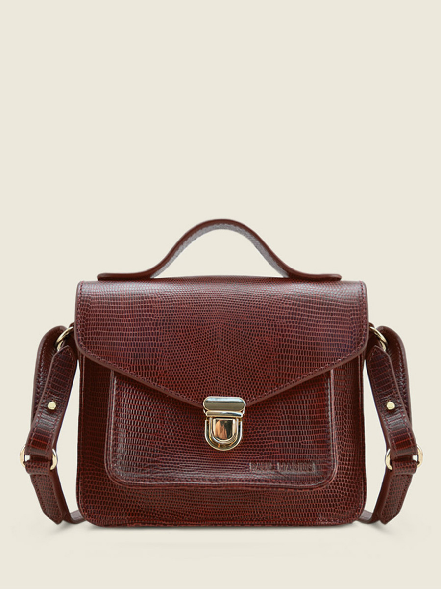 foto-vista-frontale-borsa-a-mano-in-pelle-rossa-mademoiselle-george-xs-1960-paul-marius-w05xs-l-r