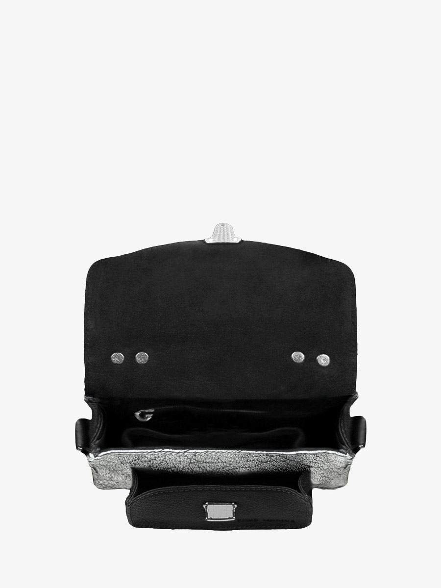 foto-vista-borsa-a-tramonto-in-pelle-argento-nero-mademoiselle-george-xs-argento-nero-paul-marius-w05xs-s-b