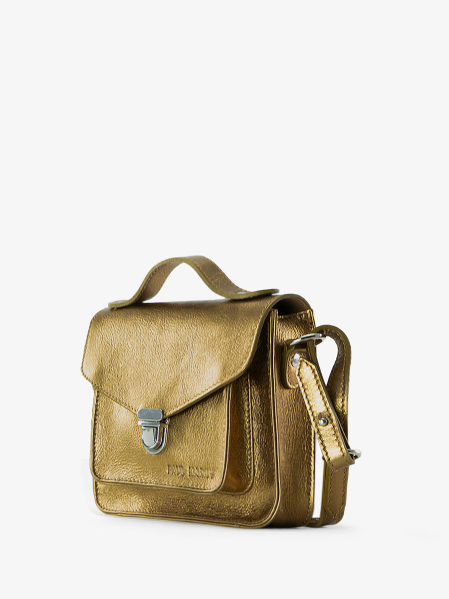 foto-vista-laterale-borsa-a-mano-in-pelle-metallizzata-dorata-mademoiselle-george-xs-bronze-paul-marius-w05xs-og