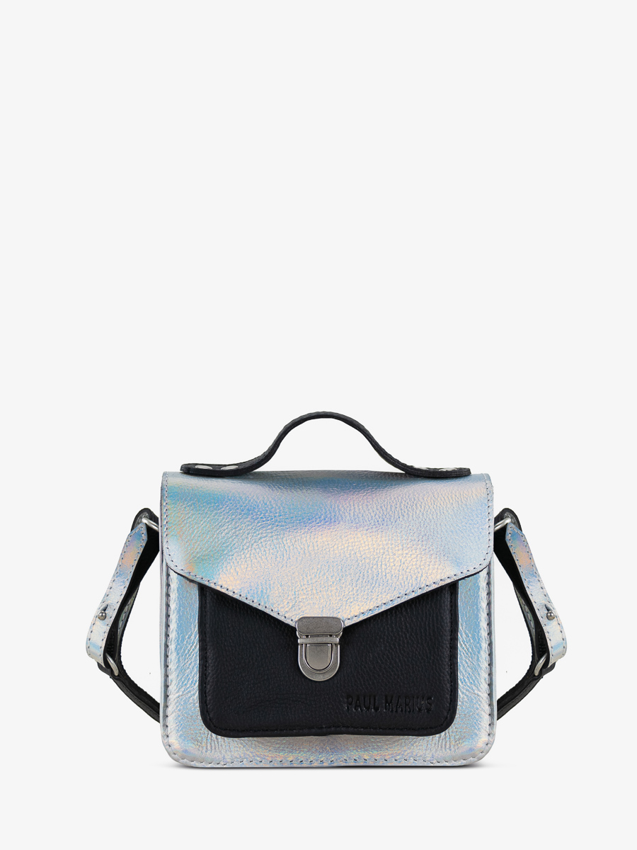 borsa-a-tramonto-mademoiselle-geroge-xs-givre-holographique-nero-vista-laterale-w05xs-giv
