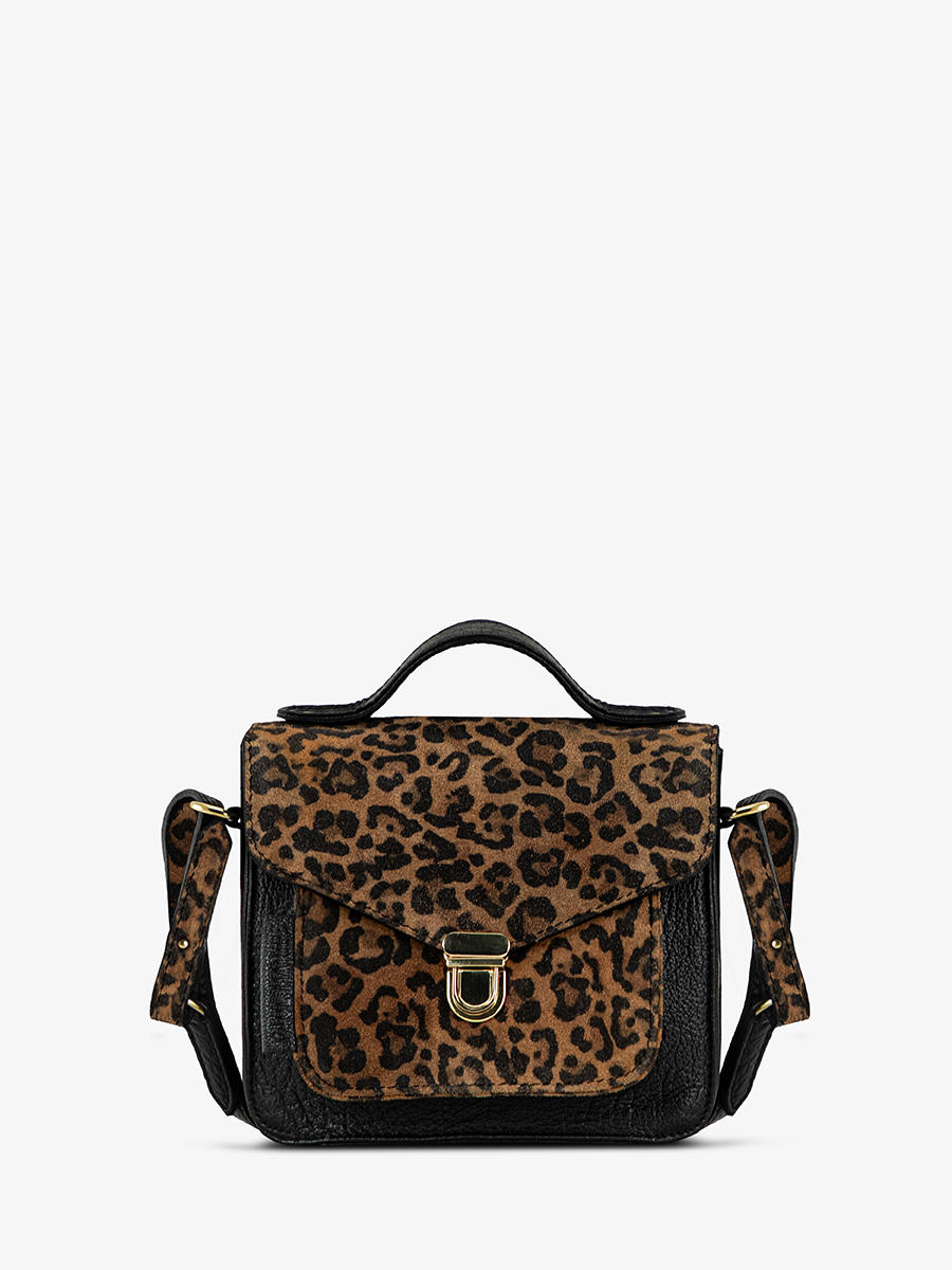 foto-vista-frontale-borsa-a-mano-in-pelle-leopardata-nera-mademoiselle-george-xs-leopard-noir-paul-marius-w05xs-lp-b