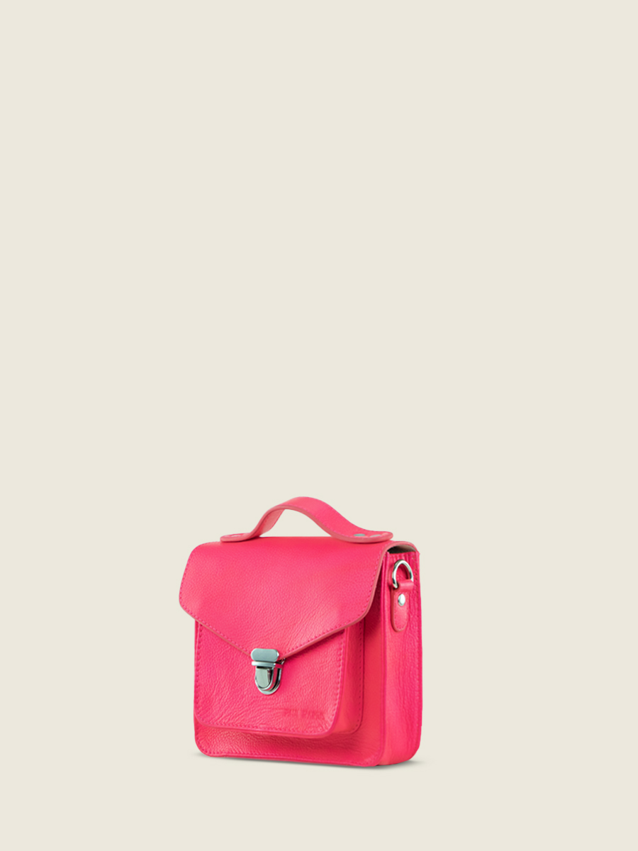 foto-vista-lato-borsa-a-mano-in-pelle-rosa-mademoiselle-george-xs-neon-paul-marius-w05xs-ne-pi
