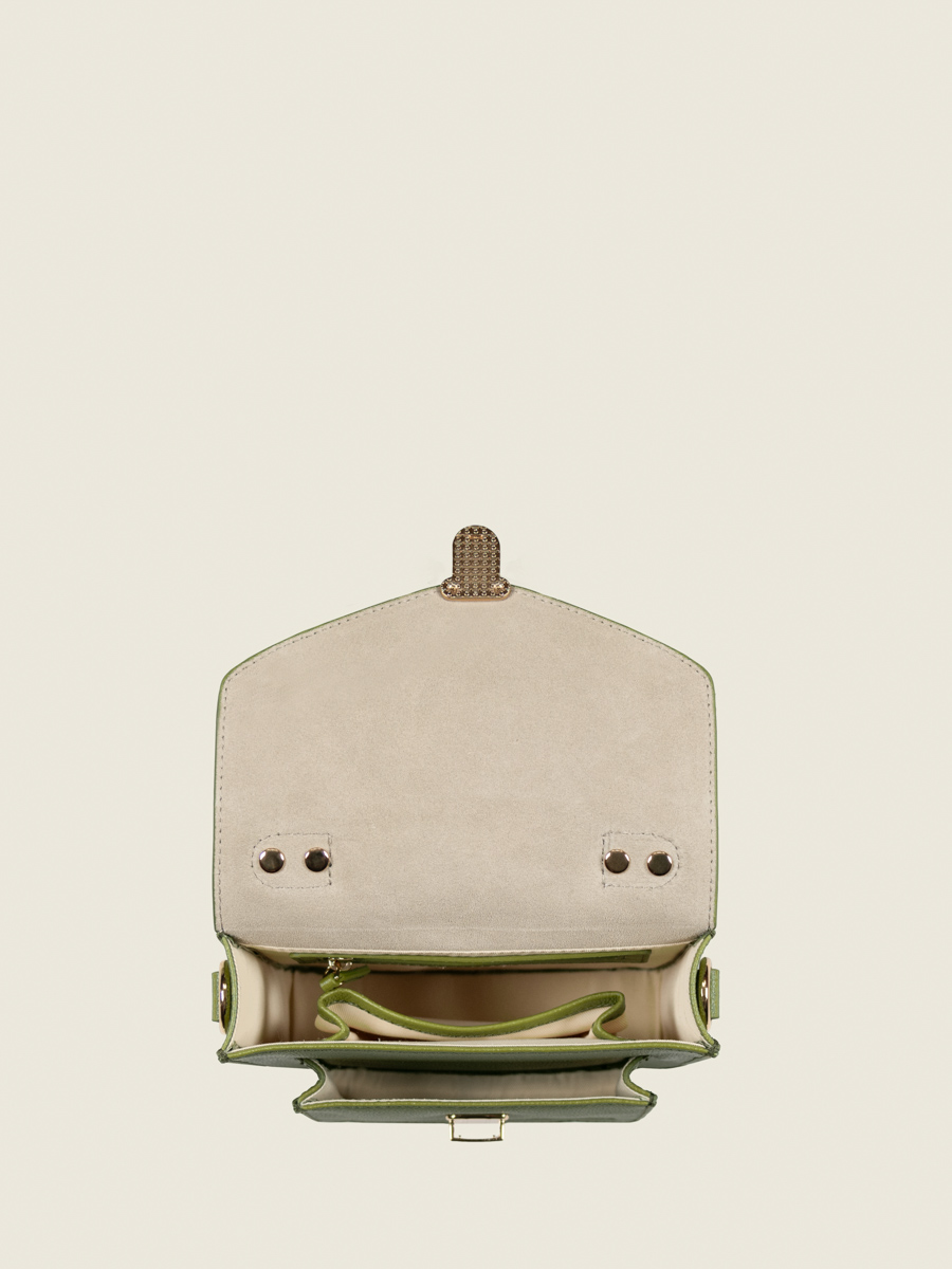 mini-borsa-a-tramoggia-in-pelle-mademoiselle-george-xs-n2-verde-oliva-vista-interna-w105xs-gr-o