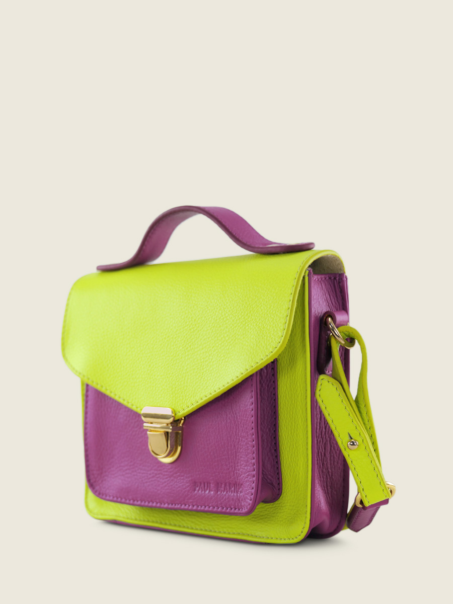 foto-vista-posteriore-mini-borsa-a-tramonto-in-pelle-verde-viola-mademoiselle-george-xs-sorbet-pomme-cassis-paul-marius-w05xs-sb-lgr-p