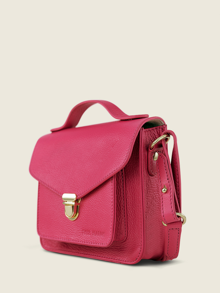 foto-vista-laterale-mini-borsa-a-tramonto-in-pelle-rosa-mademoiselle-george-xs-sorbet-framboise-paul-marius-w05xs-sb-pi