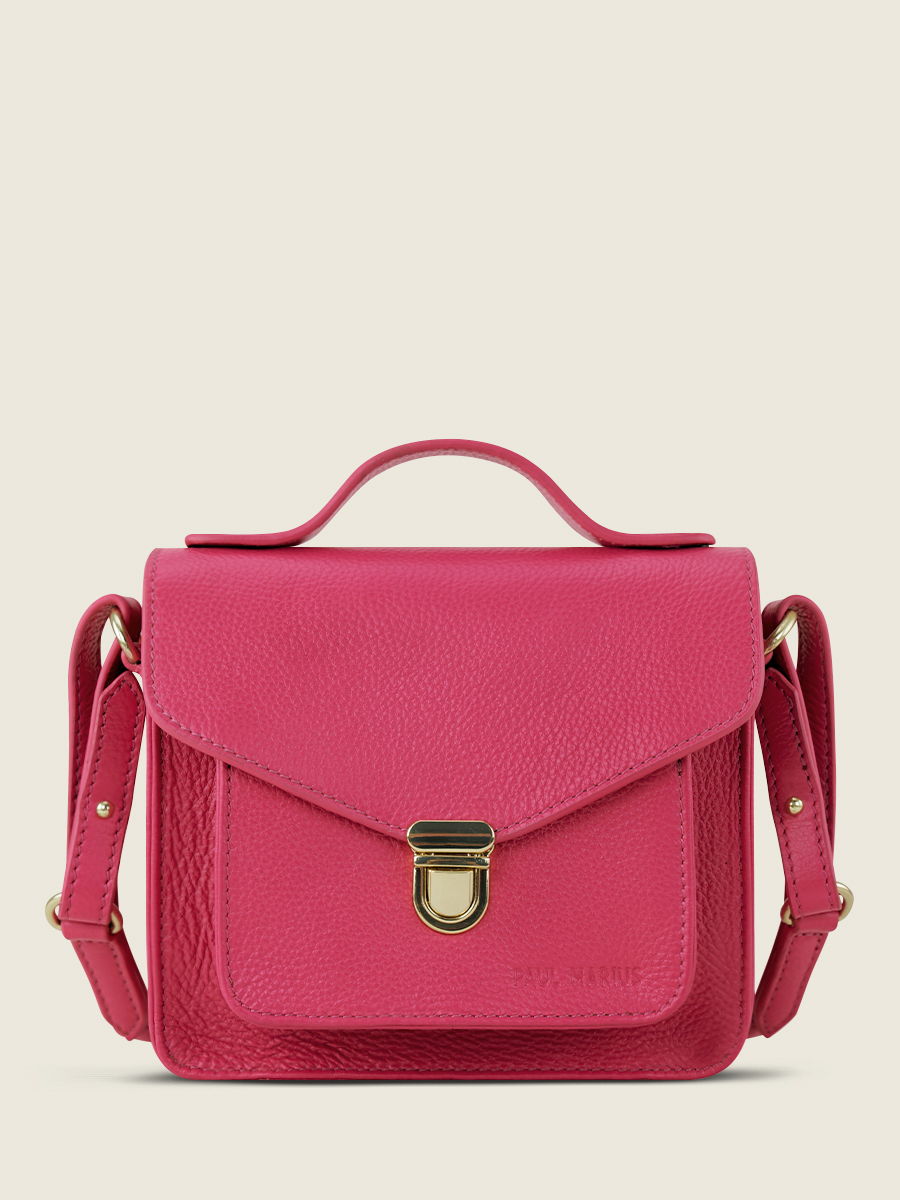 foto-vista-frontale-mini-borsa-a-tracolma-in-pelle-rosa-mademoiselle-george-xs-sorbet-framboise-paul-marius-w05xs-sb-pi