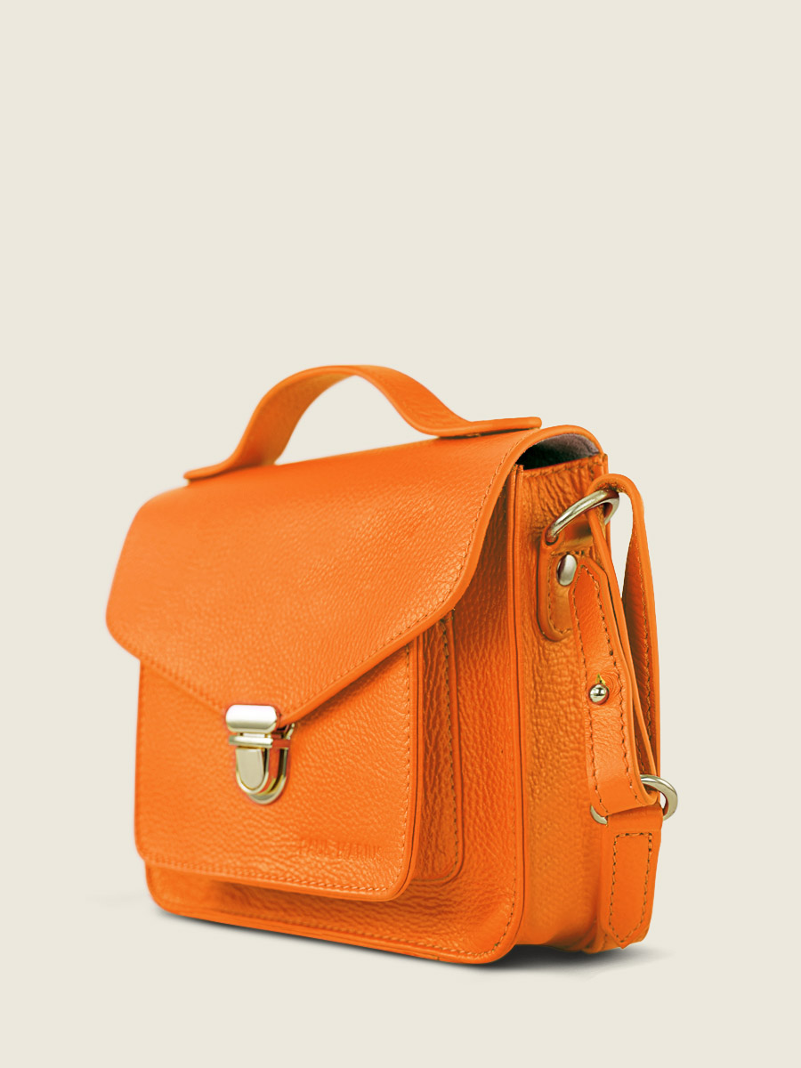 foto-vista-lato-mini-borsa-a-tramonto-in-pelle-arancione-mademoiselle-george-xs-sorbet-mangue-paul-marius-w05xs-sb-o