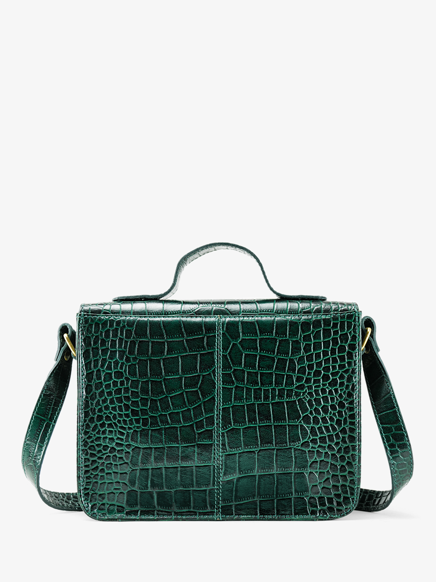 foto-vista-posteriore-borsa-a-tramonto-in-pelle-donna-mademoiselle-george-alligator-verde-paul-marius-w05-a-dg