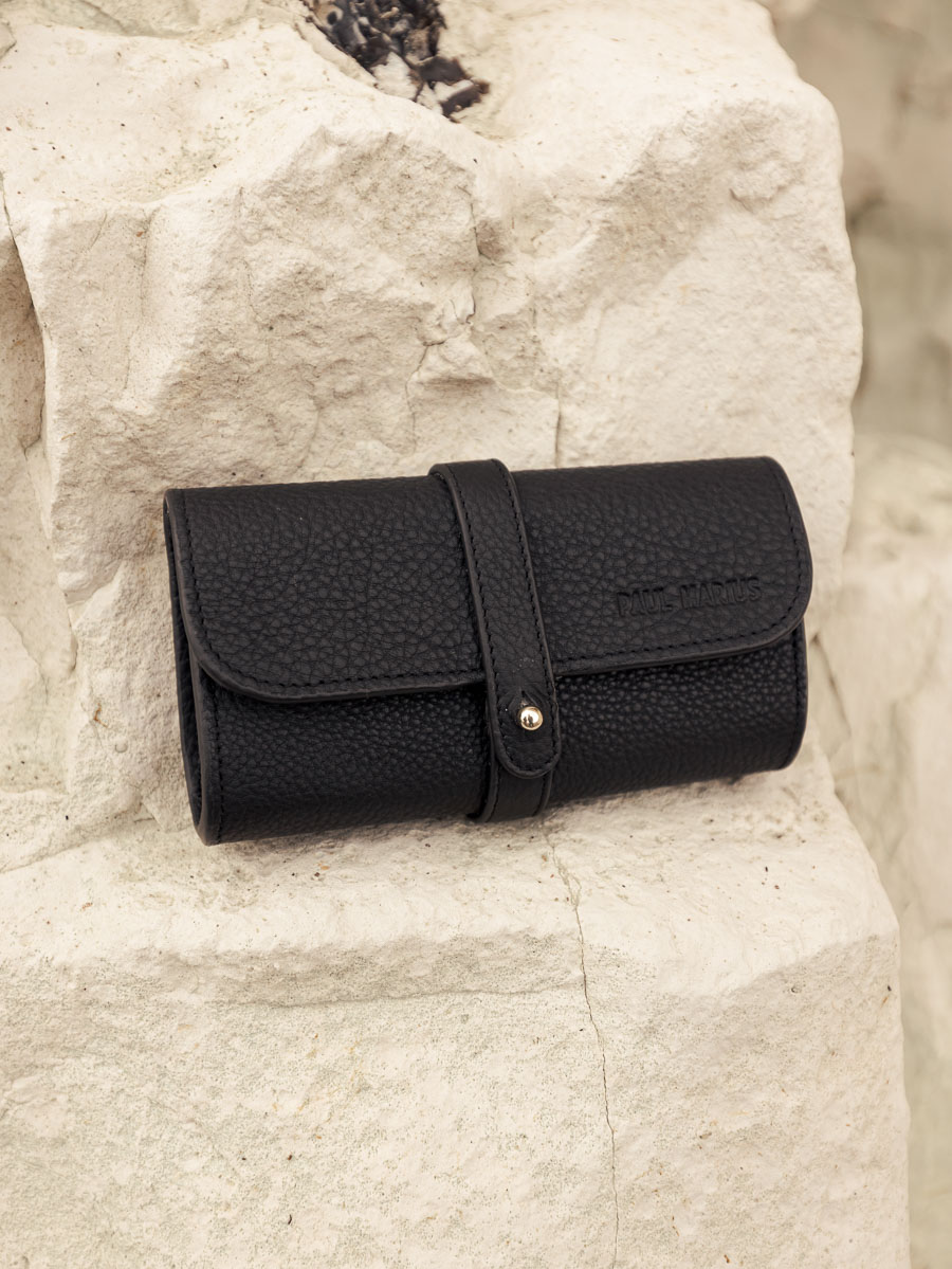 custodia-per-occhiali-oscar-nero-Charbon-nero-vista-frontale-m50-bm-b