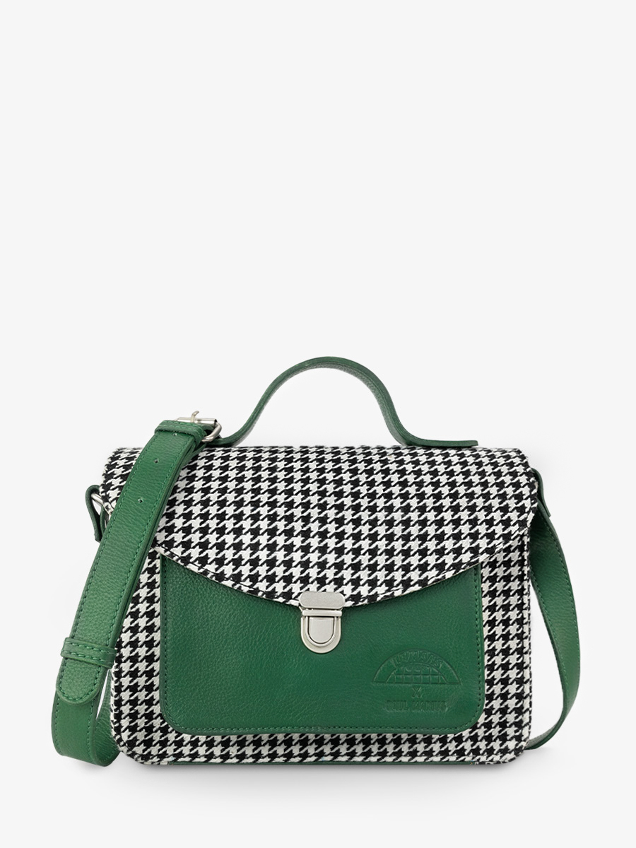 foto-vista-frontale-borsa-a-tramonto-in-pelle-verde-mademoiselle-george-le-mans-classique-paul-marius-w05-lemans-dg