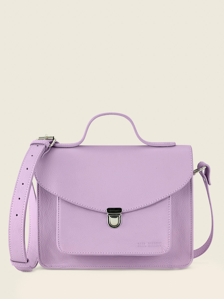 foto-vista-frontale-borsa-mano-in-pelle-viola-donna-mademoiselle-george-pastel-lilas-paul-marius-w05-pt-p