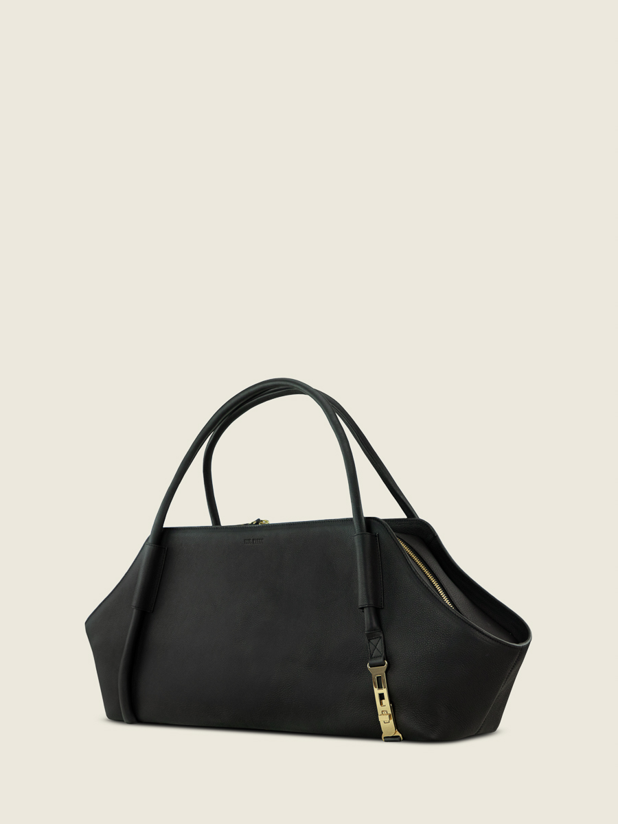 borsa-da-viaggio-romeo-ultra-lunga-nera-Charbon-vista-laterale-w48l-bm-b