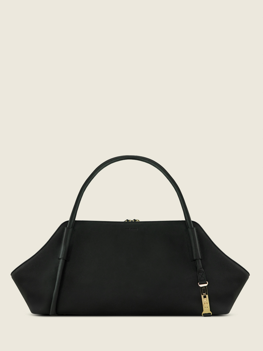 borsa-da-viaggio-romeo-ultra-lunga-nera-Charbon-vista-frontale-w48l-bm-b