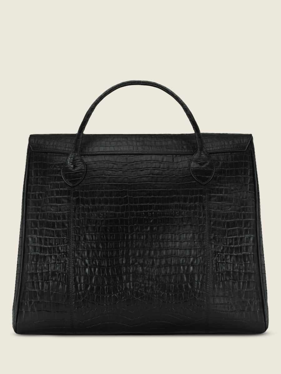 foto-vista-posteriore-grande-borsa-da-viaggio-in-pelle-nera-rouen-delhi-heritage-nero-corvino-paul-marius-m105-cr-b