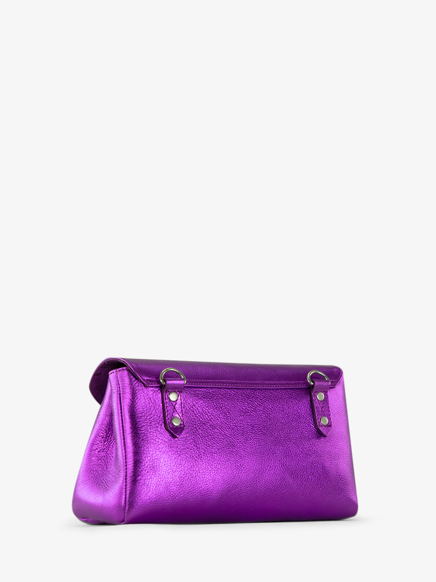 foto-vista-dietro-borsa-a-tramonto-in-pelle-viola-metallizzata-suzon-m-bonbon-paul-marius-w25m-m-p