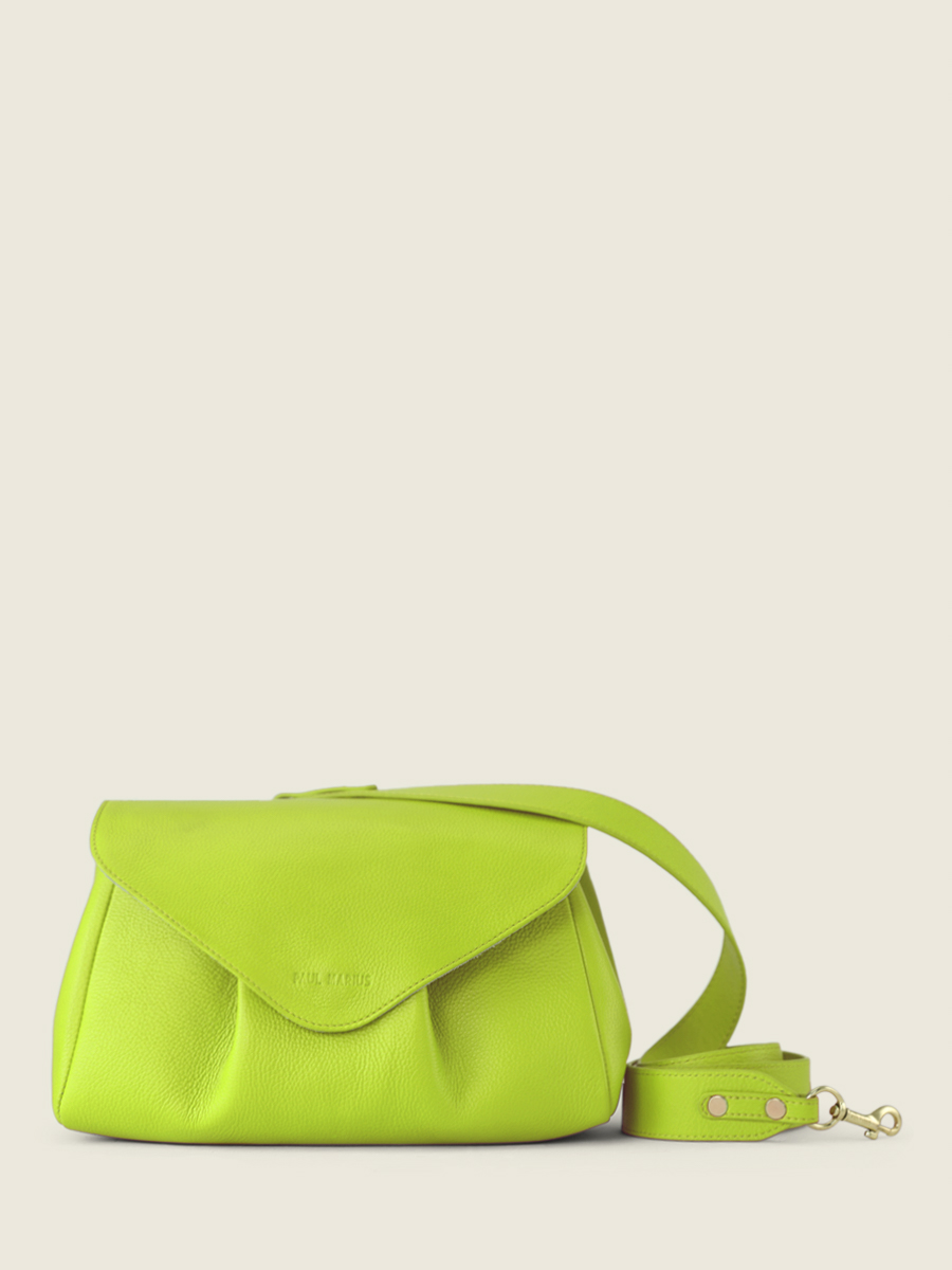 foto-vista-frontale-borsa-a-tramonto-in-pelle-verde-suzon-m-sorbet-pomme-paul-marius-w25m-sb-lgr