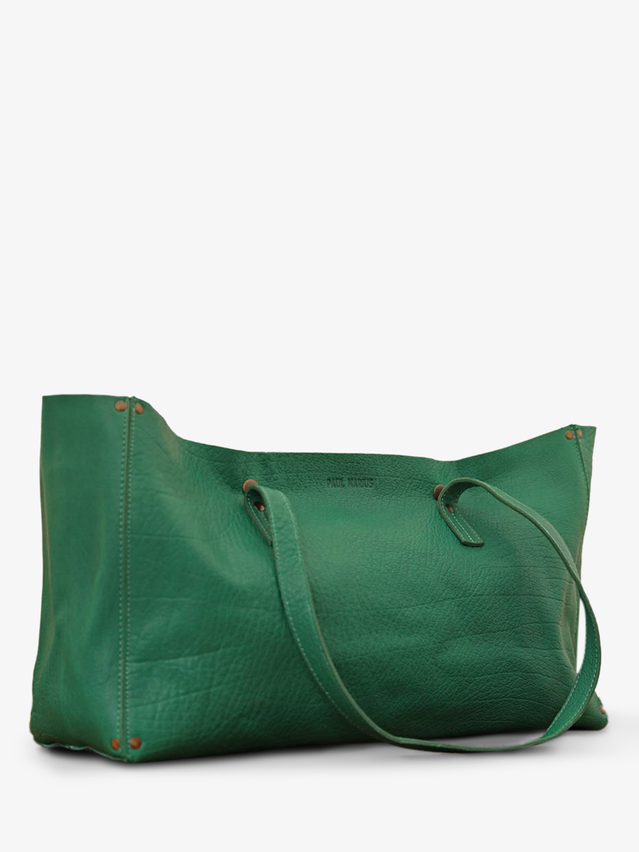 foto-vista-laterale-borsa-a-manico-lungo-in-pelle-verde-leffronte-m-vert-jungle-paul-marius-w12-gr