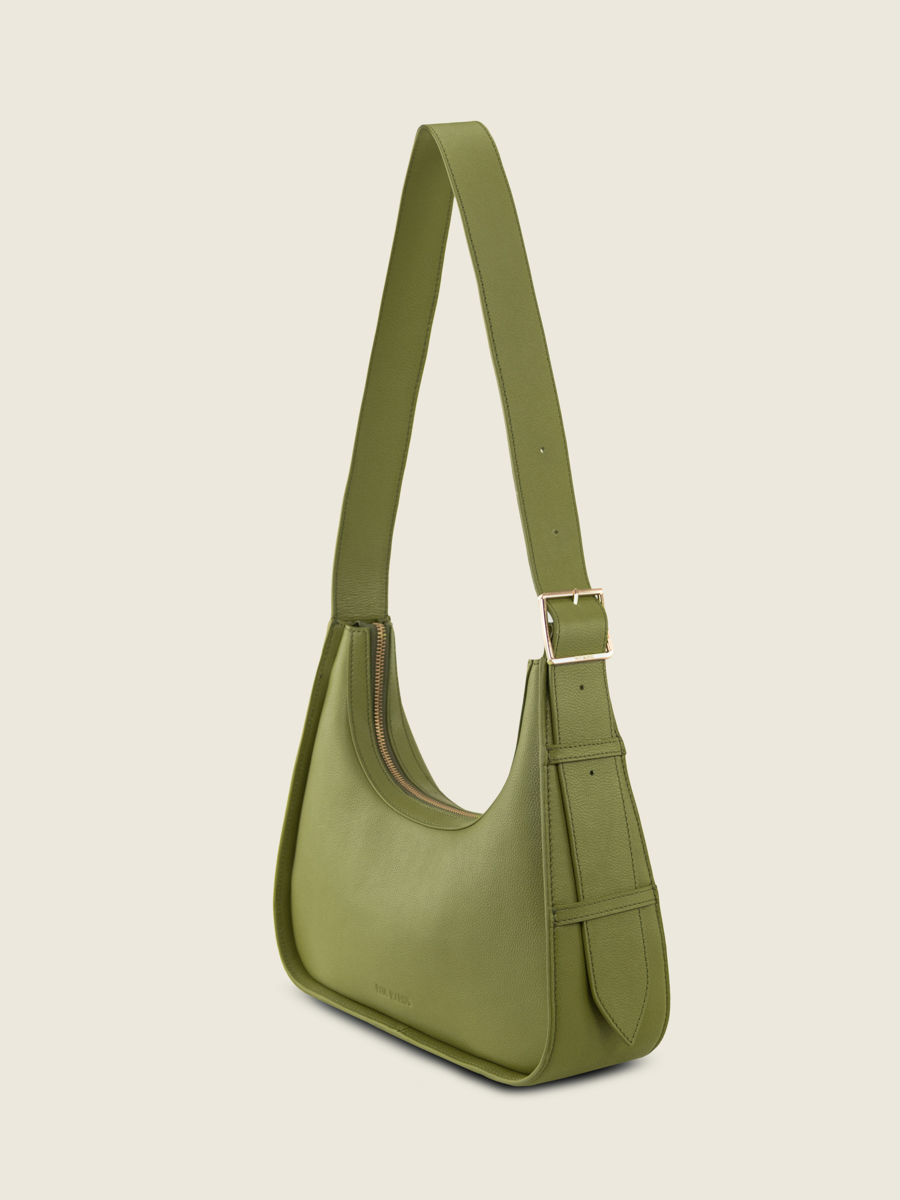 borsa-baguette-in-pelle-victoire-verde-oliva-vista-laterale-w54-gr-o