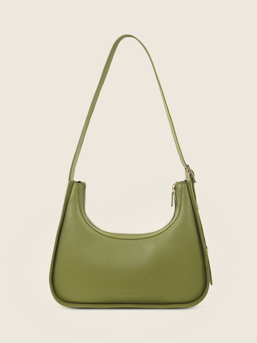 borsa-baguette-in-pelle-victoire-verde-oliva-vista-frontale-w54-gr-o