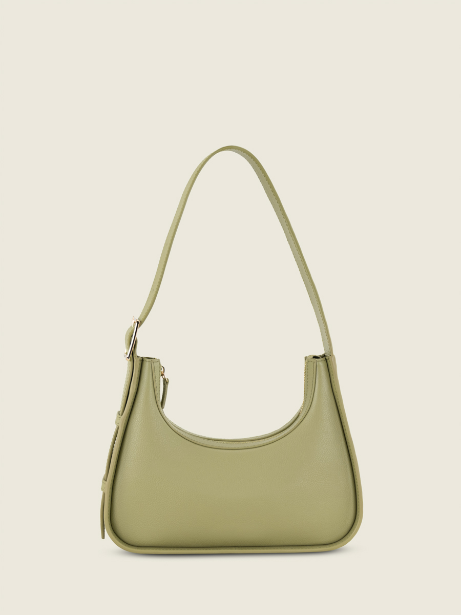 mini-borsa-a-baguette-in-pelle-verde-Victoire XS-mandorla-vista-posteriore-w54xs-al