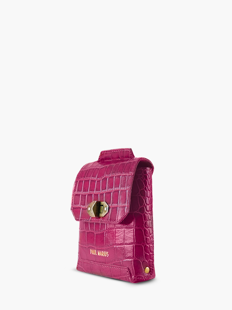 foto-vista-laterale-borsa-telefono-in-pelle-donna-agathe-alligator-rosa-paul-marius-m70-a-pi