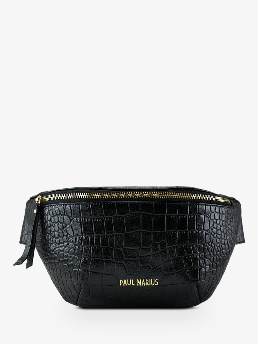 foto-vista-frontale-marsupio-in-pelle-donna-labanane-alligator-nero-paul-marius-m503-a-b