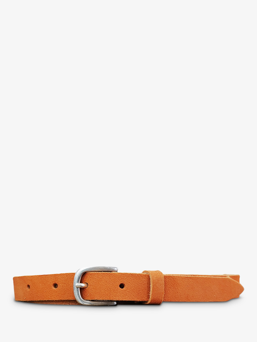 foto-vista-frontale-cintura-in-pelle-per-uomo-e-donna-orange-laceinture-magnifique-nubuck-20mm-orange-paul-marius-cdv-20-n-o