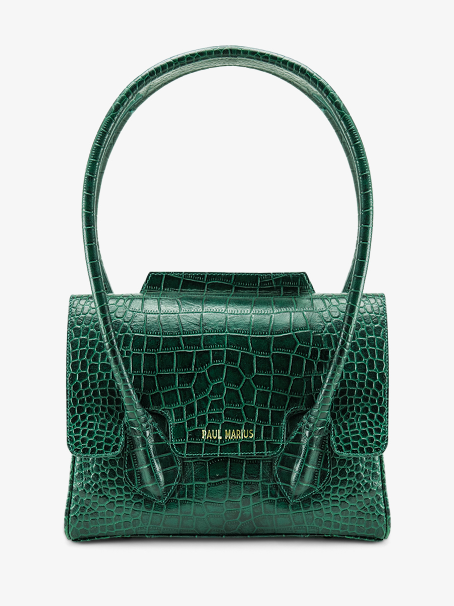 foto-vista-frontale-borsa-a-mano-in-pelle-donna-colette-s-alligator-verde-paul-marius-w028s-a-dg