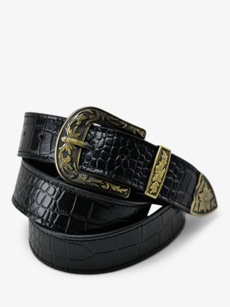 LaCeinture Western Alligator - Nero corvino