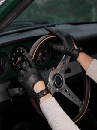 Guanti da pilota donna - Nero