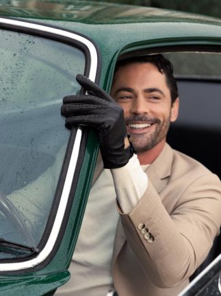 Guanti da pilota da uomo - Nero