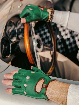 Muffole da pilota uomo - Verde / Naturale