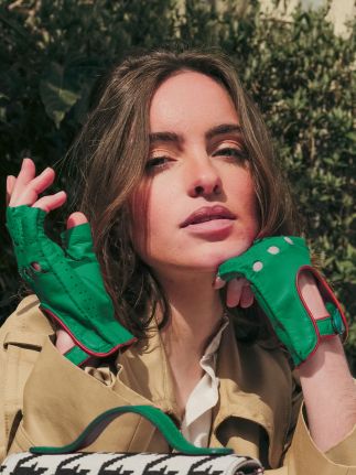 Muffole da donna - Verde / Naturale