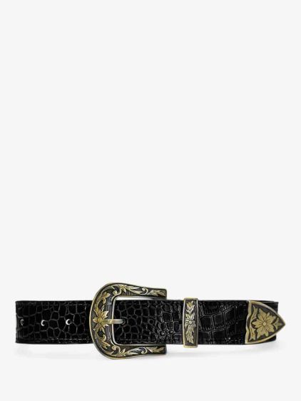 LaCeinture Western Alligator - Nero corvino