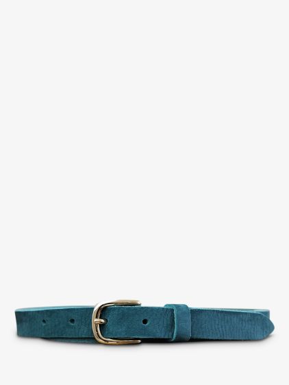 LaCeinture Magnifique Nubuck - 20 mm - Blu piscina