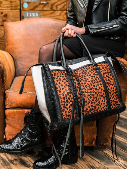 LeRive Droite - L - Leopard - Nero / Bianco
