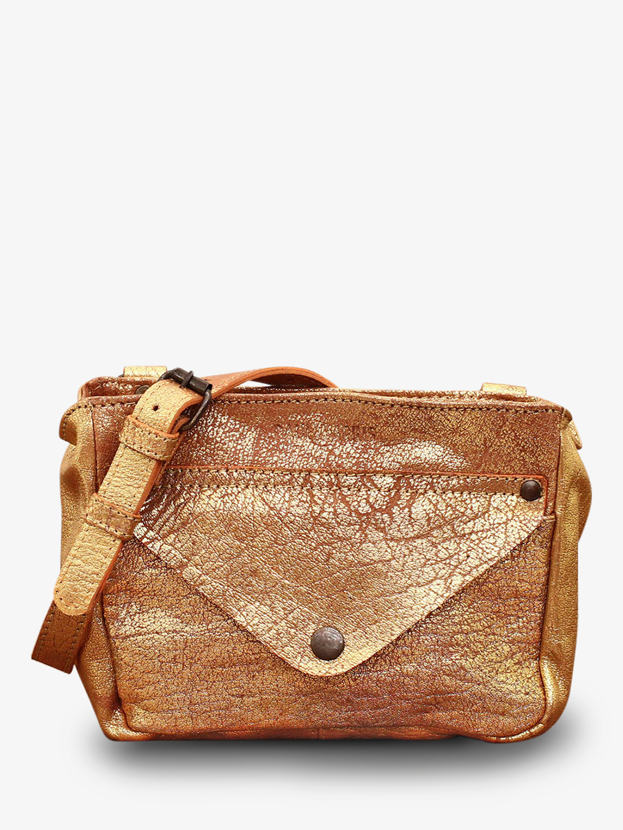foto-vista-frontale-borsa-a-tramonto-in-pelle-donna-dorata-legavroche-dorata-paul-marius-w06-gd
